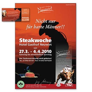 Hotel Neuwirt, Steakwoche Plakat 2010.