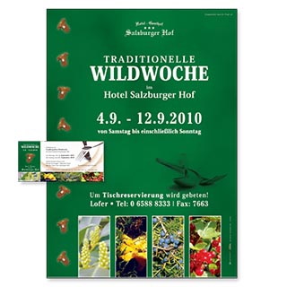 Hotel Salzburgerhof, Wildwoche Plakat 2010.