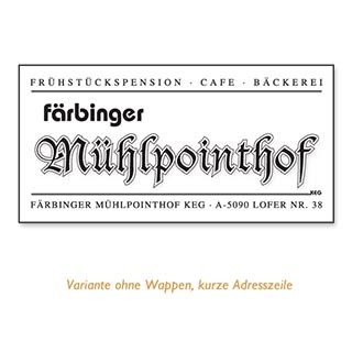 Muehlpointhof Färbinger, Logo Variante 1998.