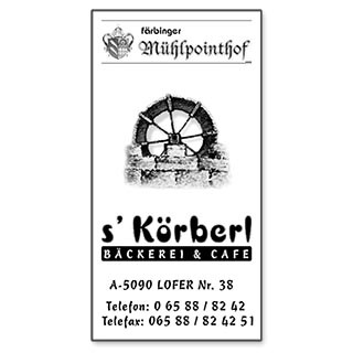 Muehlpointhof sKörberl, Verpackung 1998.