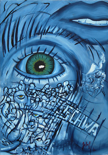 Schwa, öl auf Leinwand, 70x100 cm - Andi Jettel Artobjects
