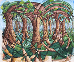 Kunstobjekt Swinging Trees