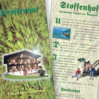 Stoffenhof ZellamSee, Flyer 2004.