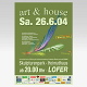 Malerei und Ölbilder: Performance Art und house 2004, Plakat<br />Multimediaperformance,  - Lofer,  - 2004.